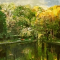 Hampstead Heath Pond Study in Summer