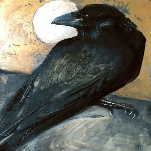 Raven painting by Simon Hatchard Parr - fine art canvas and giclée print